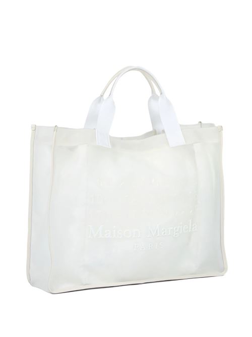 White embroidered logo bag MAISON MARGIELA | SB2WC0003P6761HA498